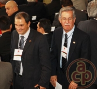 Agustn Basilio de la Vega, delegado de la SCT y Jess Dorantes Lpez, Gerente estatal de la CONAFOR en Veracruz.