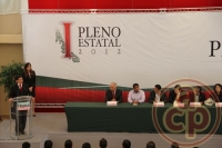 Xalapa, Ver., 28 de enero de 2012.- Este s�bado, se llev� a cabo el Primer pleno estatal 2012 de la Fundaci�n Colosio Veracruz, el cual fue presidido por Erick Lagos, presidente del CDE del PRI y Fernando S�nchez, presidente de dicha fundaci�n. Foto: Carol Su�rez Barr�n