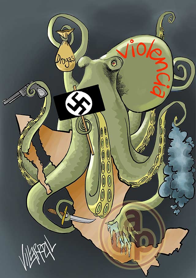 Cartón de Villarreal - El pulpo de la violencia