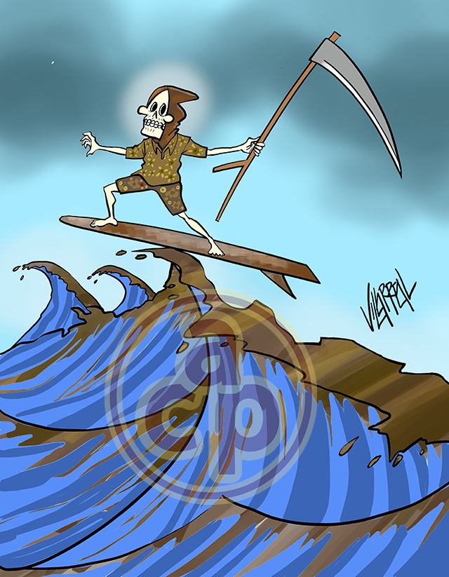 Cartón de Villarreal - Surfeando