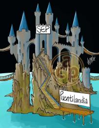 Cartón de Villarreal -  Secretar�a de Educaci�n con Puentes