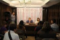 Xalapa, Ver., 13 de mayo de 2013.- Anuncian en conferencia de prensa los conciertos de Alejandra Guzm�n este 30 de mayo y Juan Gabriel el 24 de julio en la ciudad de Xalapa.