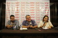 Xalapa, Ver., 13 de mayo de 2013.- Anuncian en conferencia de prensa los conciertos de Alejandra Guzm�n este 30 de mayo y Juan Gabriel el 24 de julio en la ciudad de Xalapa.