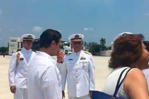 Alvarado, Ver., 21 de abril de 2017.- Llega el presidente, Enrique Pea Nieto, a la Escuela Naval de Antn Lizardo, lo recibe el gobernador Miguel ngel Yunes y los secretarios de la Defensa Nacional y Marina Armada de Mxico.