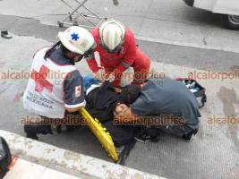 Veracruz, Ver., 22 de enero de 2022.- Este sábado, en el fraccionamiento Reforma, chocaron motocicleta y camioneta. Una mujer terminó lesionada y fue trasladada a un hospital.
