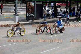 Ciudad de México, 25 de septiembre de 2022.- El paseo dominical ciclista y de activación física en principales avenidas de la ciudad. 