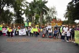Xalapa, Ver., 3 de diciembre de 2022.- Integrantes de varias organizaciones realizaron una marcha en conmemoración al Día Internacional de Personas con Discapacidad, para pedir más inclusión en la sociedad.

