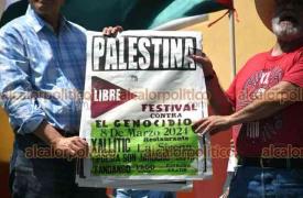Xalapa, Ver., 3 de marzo de 2024.- El colectivo Mahatma Gandhi invita al festival contra el genocidio ?Palestina Libre?, que se llevará a cabo el 8 de marzo en el barrio mágico Xallitic.
