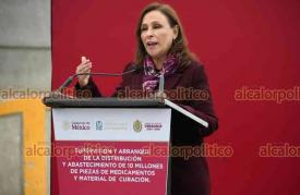 Xalapa, Ver., 12 de enero de 2026.- La gobernadora Roc�o Nahle, dio el banderazo de salida de las Camionetitas de la Salud, que llevar�n medicamentos a distintos municipios.