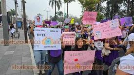 Orizaba, Ver., 8 de marzo de 2026.- Lanzando todo tipo de consignas, orizabe�as tomaron las calles este 8M.
