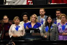 Xalapa, Ver., 1 de abril de 2026.- En la primera sesi�n del segundo periodo ordinario del Congreso del Estado, la diputada Miriam Garc�a Guzm�n hizo un pronunciamiento sobre concienciaci�n y visibilizaci�n social del autismo.