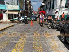 Xalapa, Ver., 23 de abril de 2026.- Por evento del Gobierno estatal en el cuartel San Jos�, se cerr� la calle Alcalde y Garc�a. Se reabrir� el paso hasta que finalice el evento.
