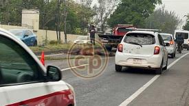 Veracruz, Ver., 11 de mayo de 2026.- Caballo muri� atropellado, presuntamente por un taxi, en la carretera Veracruz-Xalapa, a la altura de Las Bajadas, provocando caos vial la ma�ana de este lunes. Una gr�a retir� los restos y se liber� la vialidad. 

