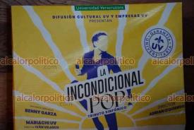 Xalapa, Ver., 2 de junio de 2026.- El director de Difusi�n Cultural de la UV, Roberto Aguirre, y el director de Orquesta Universitaria de M�sica Popular, Adri�n Izquierdo, anunciaron 