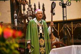 Xalapa, Ver., 14 de junio de 2026.- El arzobispo de Xalapa, Jorge Carlos Patr�n Wong, ofici� la misa dominical en catedral.
