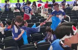 En redes publicaron los momentos posteriores al t�rmino del partido en que Jap�n y Pa�ses Bajos empataron a 2 en el Mundial 2026, cuando los aficionados nipones recogieron la basura y dejaron limpia la secci�n que ocuparon en el AT&T Stadium de Arlington, Texas. La raz�n por la que lo hacen es respeto, expuso una joven.
