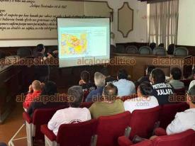 Xalapa, Ver., 26 de junio de 2026.- Ejército Mexicano, Policía Municipal y Secretaría de Seguridad Pública participaron en la reunión operativa de Protección Civil Municipal de cara a la temporada de lluvias.