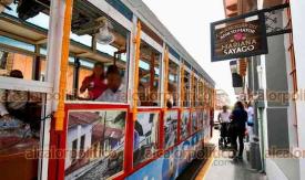 Xalapa, Ver., 26 de junio de 2026.- Adultos mayores del asilo “Sayago” salieron a recorrer la ciudad en el tranvía “El Piojito”.