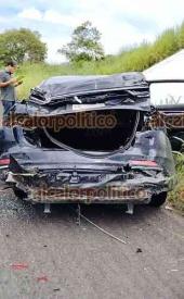 La Antigua, Ver., 17 de julio de 2026.- En la autopista Cardel-Veracruz, se accidentó automóvil en la cual se transportaba familia de Tamaulipas.