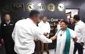 Veracruz, Ver., 2 de agosto de 2026.- La fiscal general de la República, Ernestina Godoy, recorrió las instalaciones de la Fiscalía Federal este fin de semana. La acompañaron autoridades estatales y federales.