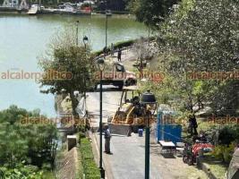 Xalapa, Ver., 17 de agosto de 2026.- La mañana de este lunes se observó el inicio de obras de rehabilitación en Los Lagos