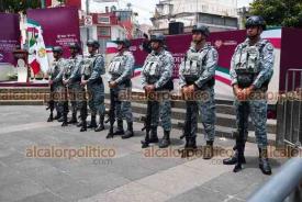 Xalapa, Ver., 2 de septiembre de 2026.- Integrantes de la Guardia Nacional rindieron guardia de honor al monumento a Miguel Hidalgo.
