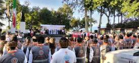 Xalapa, Ver., 19 de septiembre de 2026.- Con sirenas abiertas y el izamiento a media asta, Gobierno estatal conmemoró el Día Nacional de la Protección Civil y recordó a las víctimas de los sismos de 1985 y 2017.

