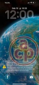 Xalapa, Ver., 19 de septiembre de 2026.- En teléfonos nuevos y antiguos se captó la alerta máxima emitida este sábado por el Simulacro Nacional programado por el Día Nacional de la Protección Civil.
